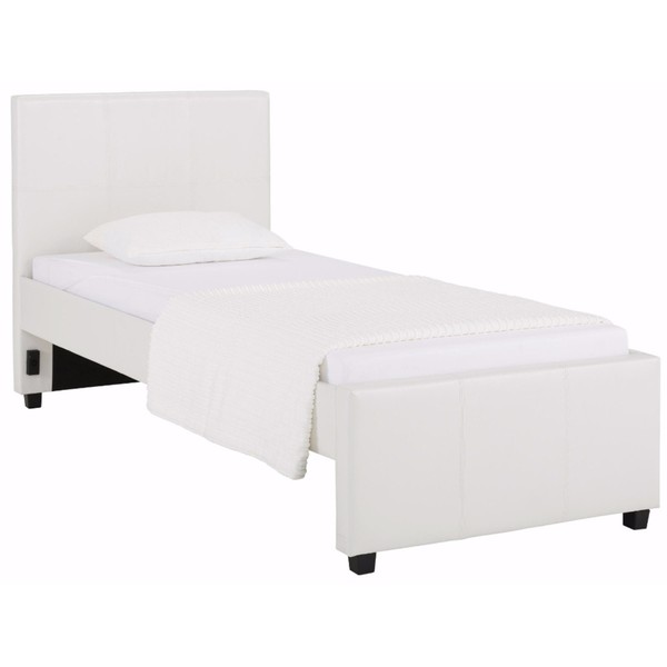 Biela jednolôžková posteľ Støraa Margit